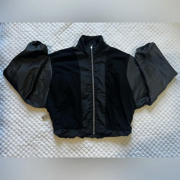 Free People Balloon Bomber Jacket women black Size XS - Picture 12 of 15